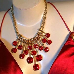 Designers Originals Gold and Red Necklace